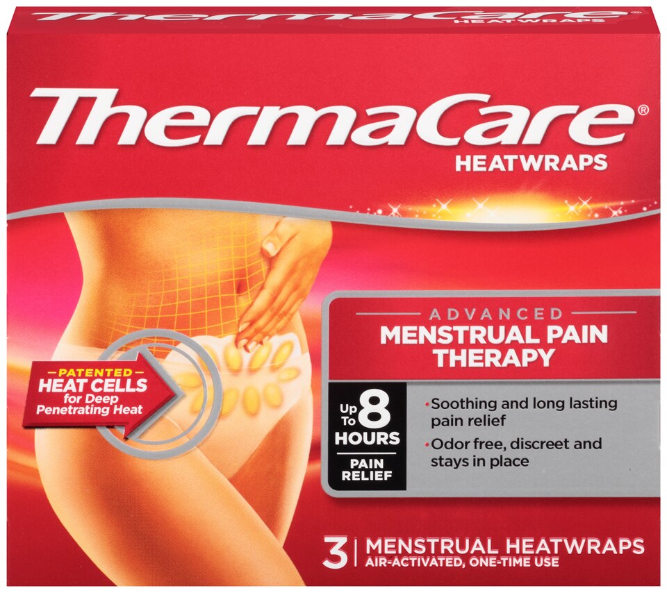 ThermaCare Advanced - Compresas de calor para el dolor menstrual, 3 u.