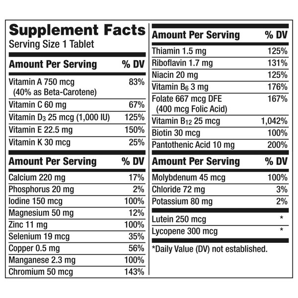 Centrum Silver Multivitamin for Adults 50 Plus, Multivitamin/Multimineral Supplement with Vitamin D3, B Vitamins, Calcium and Antioxidants