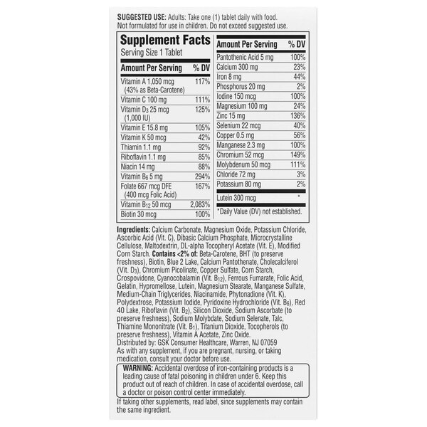 Centrum Silver Multivitamin Tablets for Women 50+