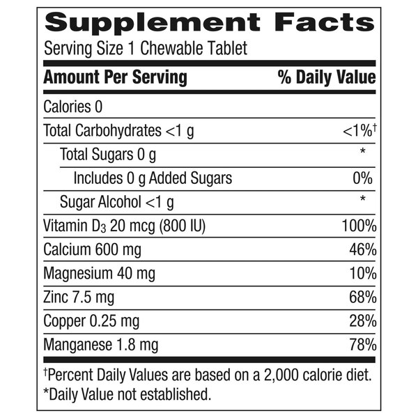 Caltrate Chewables 600+D3 Plus Minerals Calcium Vitamin D Supplement, Cherry, Orange and Fruit Punch, 155 CT