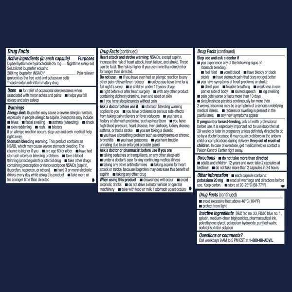 AdvilPM Liqui-Gel Minis, 40 CT 