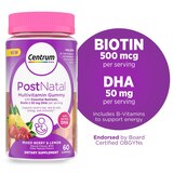 Centrum Postnatal Multivitamin Gummies, Mixed Berry and Lemon, 60 CT, thumbnail image 2 of 7