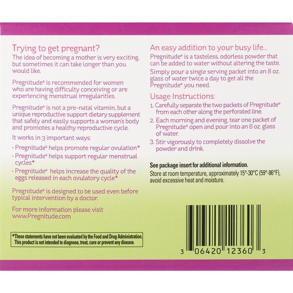 Pregnitude Fertility Support Dietary Supplement, 60 CT