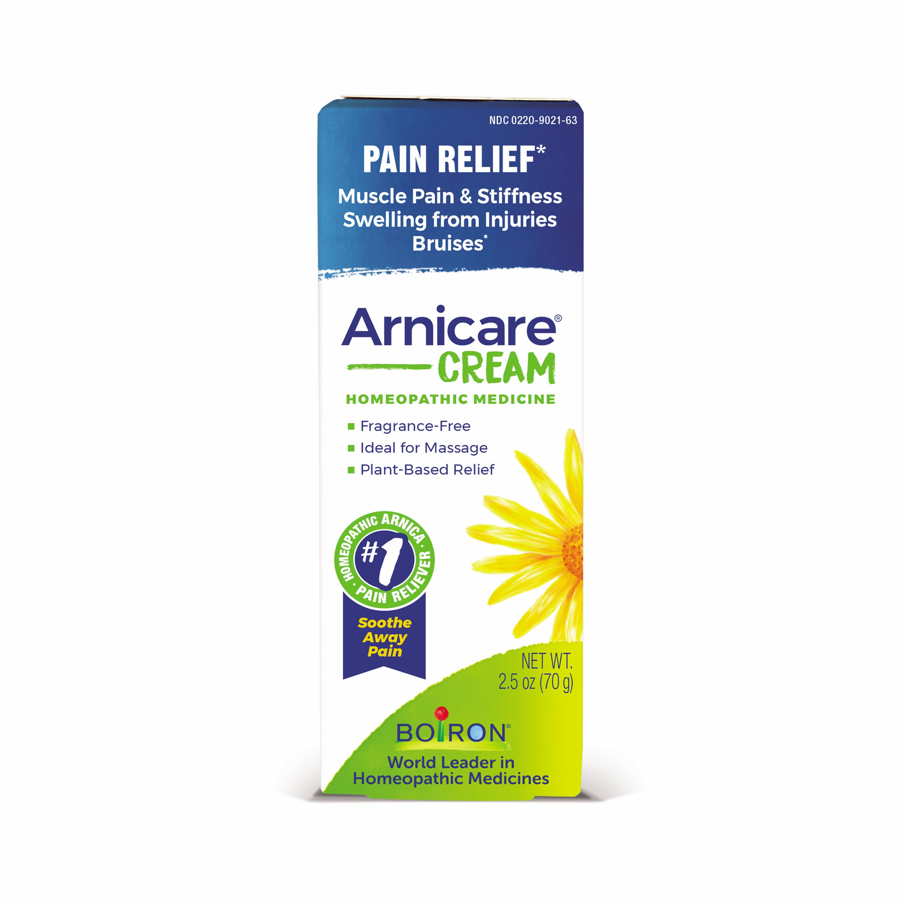 Boiron Arnicare Cream, Homeopathic Medicine for Pain Relief, 2.5 OZ