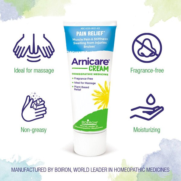Boiron Arnicare Cream, Homeopathic Medicine for Pain Relief, 2.5 OZ