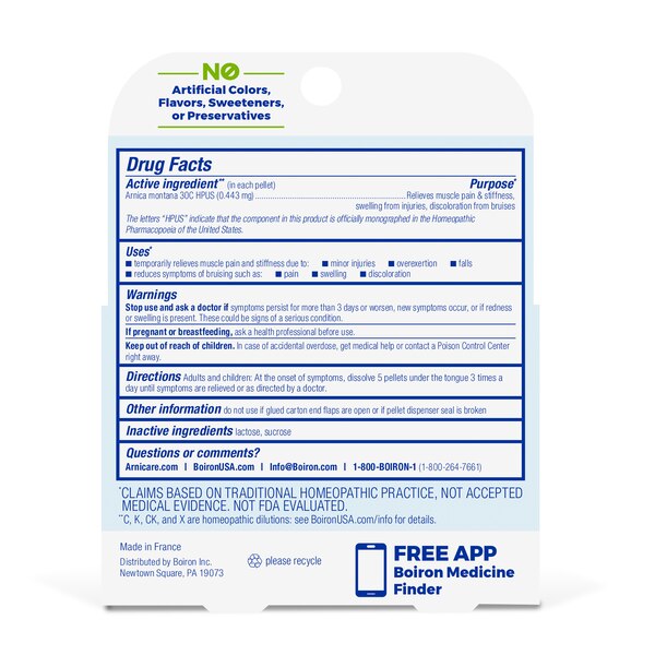Homeopathic Boiron Arnica 30C, Buy 2 Get 1 Free Pack