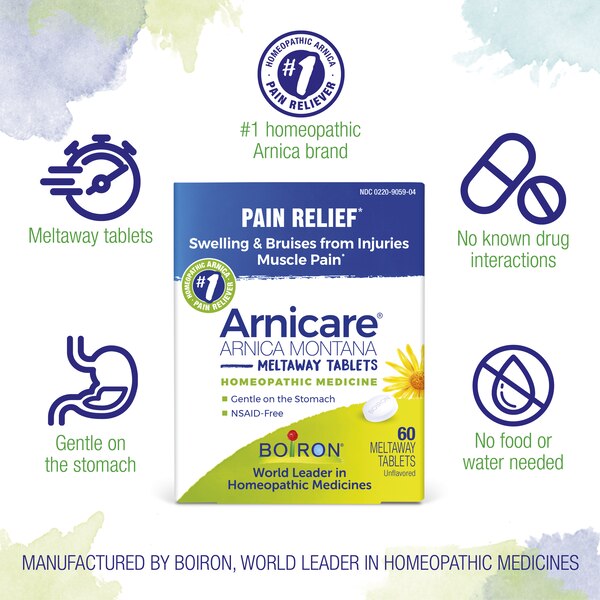 Boiron Arnicare Tablets, Homeopathic Medicine for Pain Relief