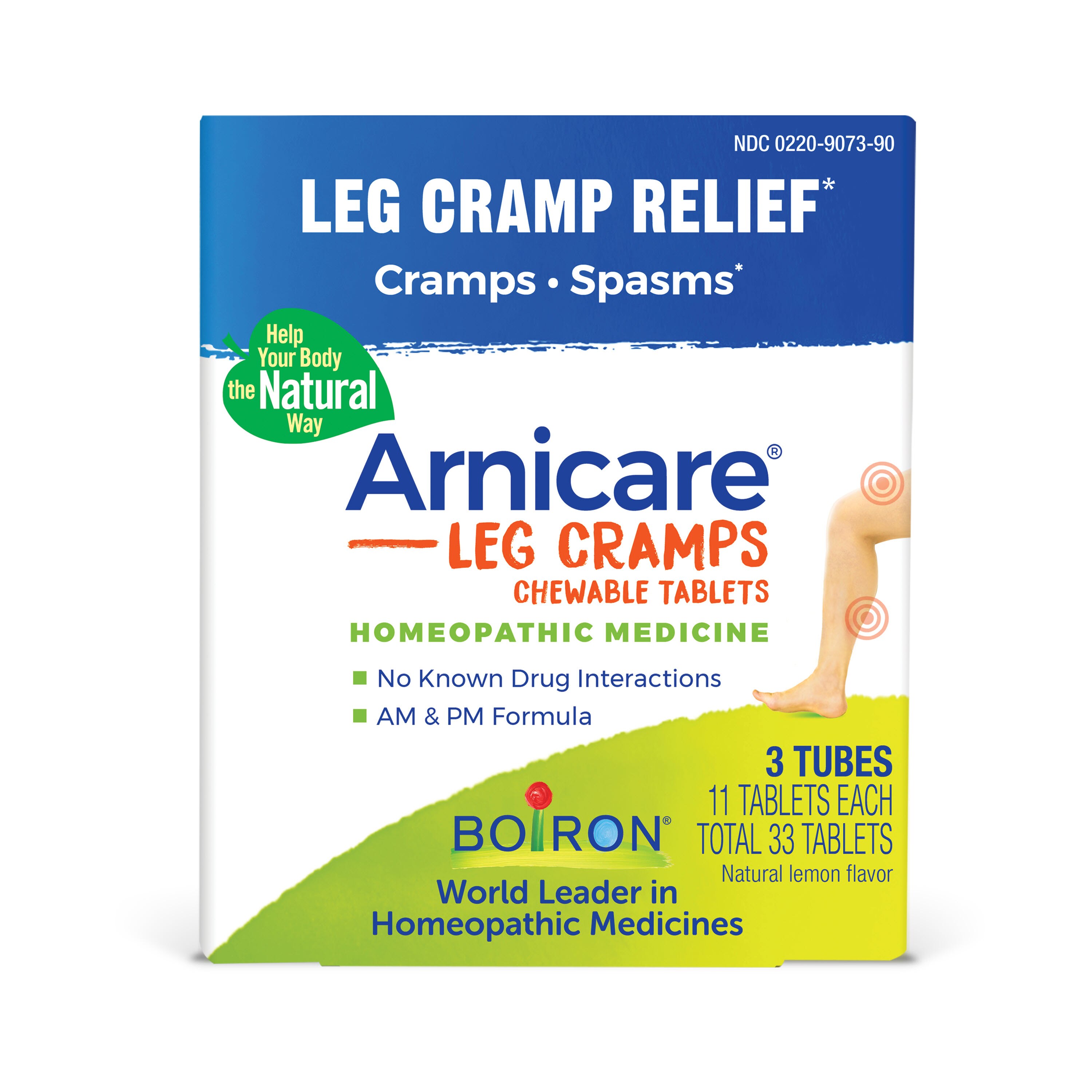 Boiron Arnicare Leg Cramps Tablets, Homeopathic Medicine for Leg Cramp Relief, 33 CT