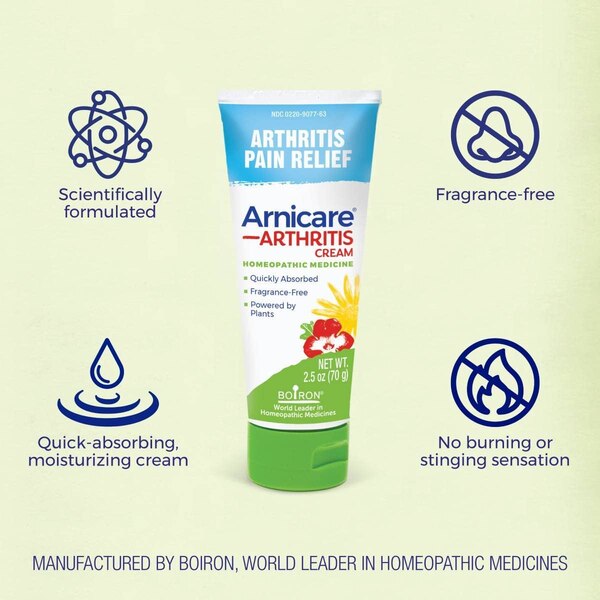 Boiron Arnicare Arthritis Cream with Devil's Claw, 2.5 OZ