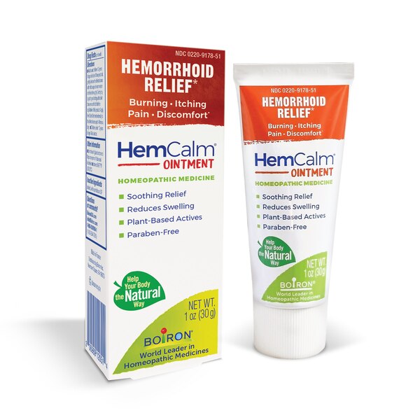 Boiron HemCalm Homeopathic Medicine for Hemorrhoid Relief Ointment, 1 OZ