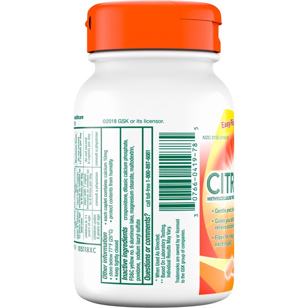 Citrucel - Fibra en cápsulas para el alivio del estreñimiento ocasional