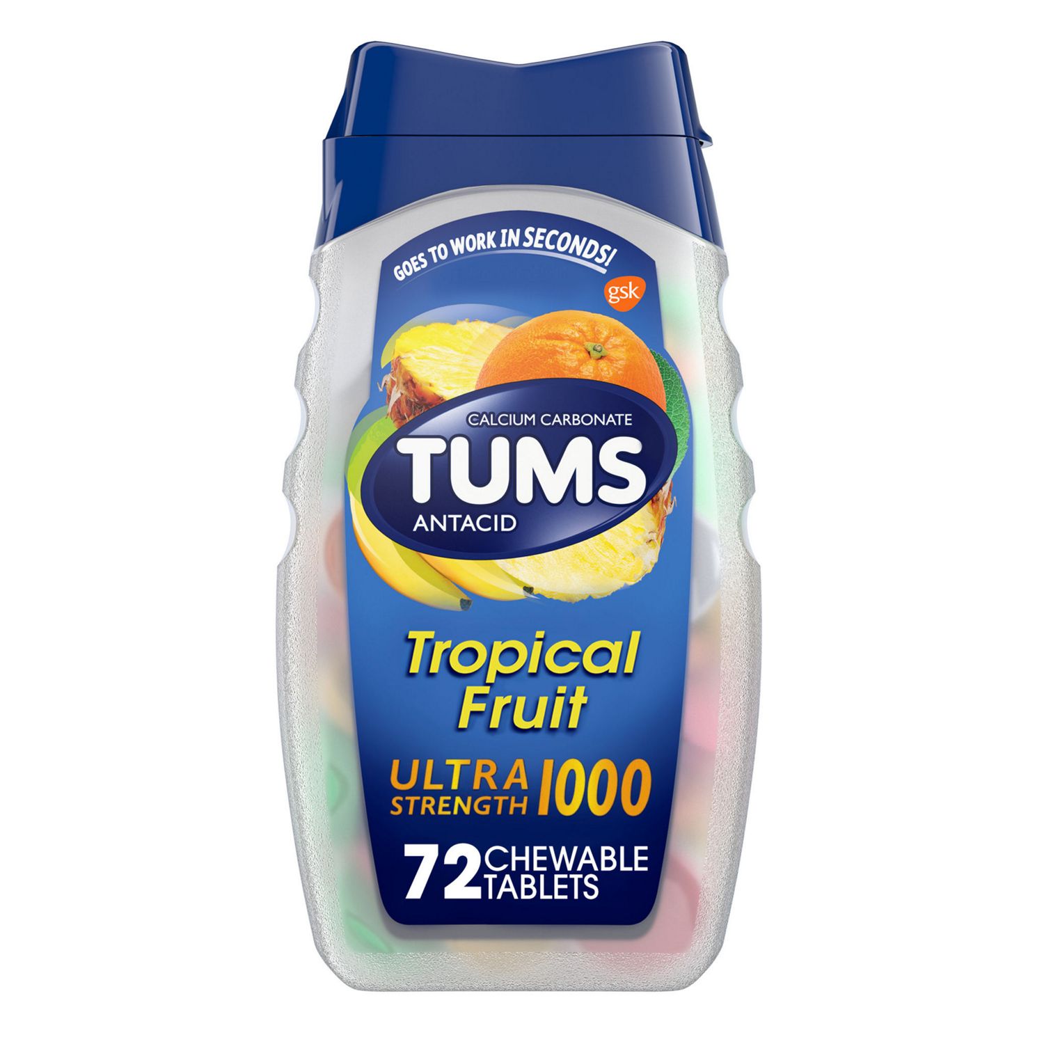TUMS Antacid Chewable Tablets, Ultra Strength for Heartburn Relief