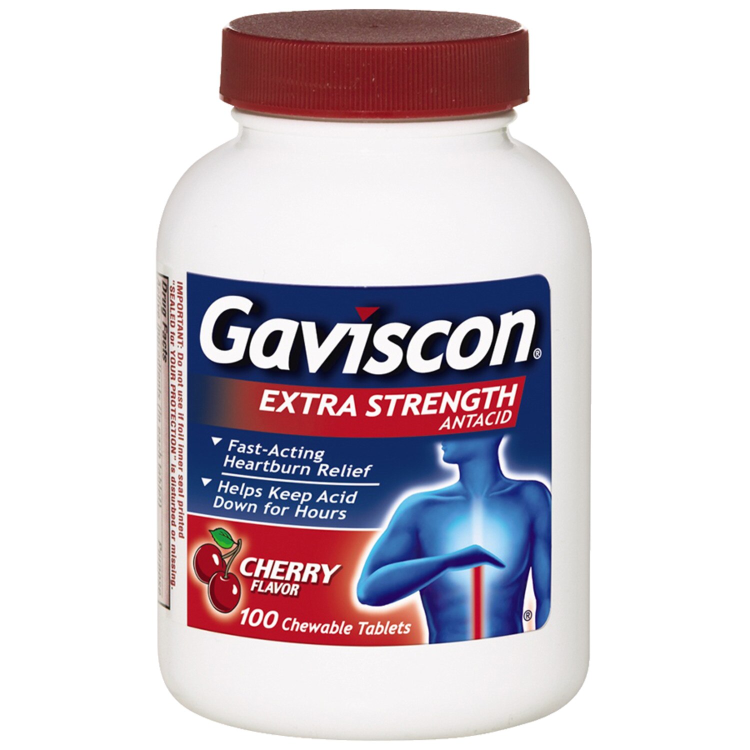 Gaviscon Extra Strength Antacid Chewable Tablets, 100 CT