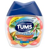 TUMS Chewable Antacid Tablets for Heartburn Relief, Tropical Fruit, 32 CT, thumbnail image
