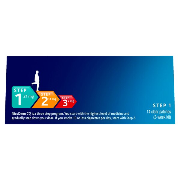 NicoDerm CQ Nicotine Patches to Stop Smoking, Step 1 - 14 Count