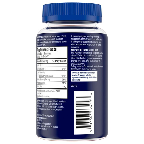 TUMS Gummy Bites Assorted Fruit, 50 CT