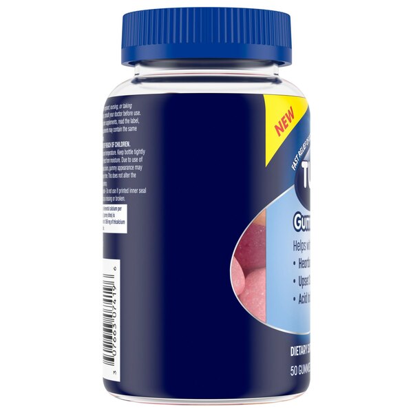 TUMS Gummy Bites Assorted Fruit, 50 CT