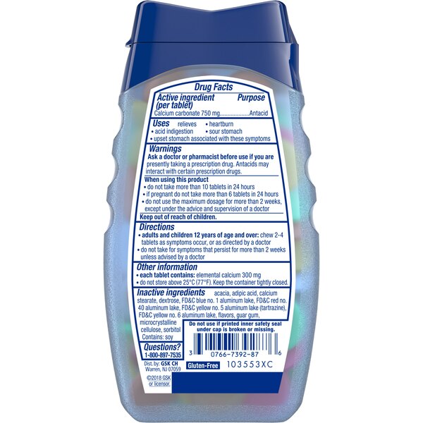 TUMS Antacid Chewable Tablets for Heartburn Relief