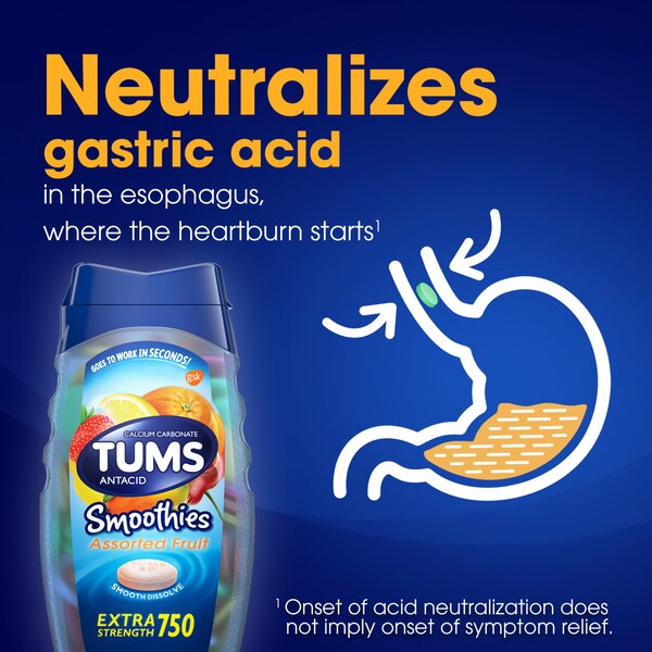 TUMS Antacid Chewable Tablets for Heartburn Relief