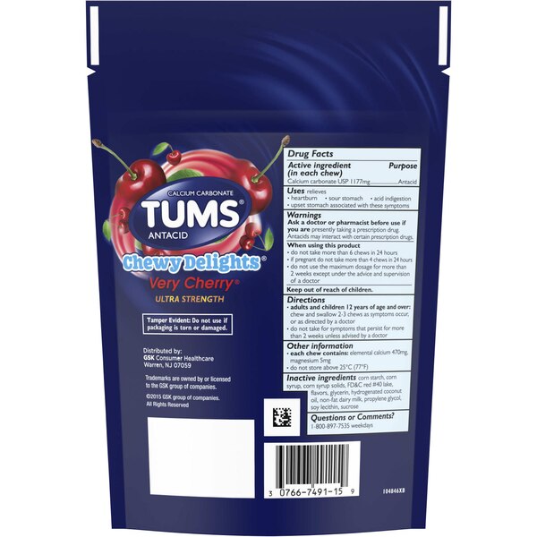 TUMS Antacid Chewy Delights Ultra Strength Soft Chews