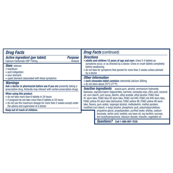 TUMS Antacid Chewy Bites Chewable Tablets