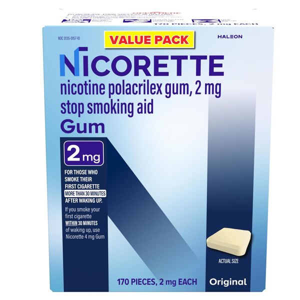 Nicorette Niotine 2mg Gum, 170 CT