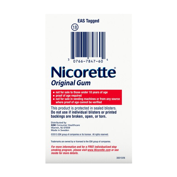 Nicorette Niotine 4mg Gum, 170 CT
