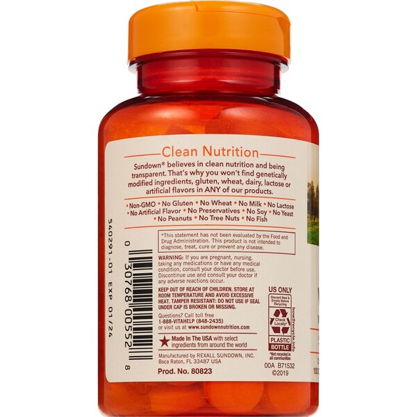 Sundown Chewable Vitamin C 500 mg Tablets, Orange Flavor, 100 CT