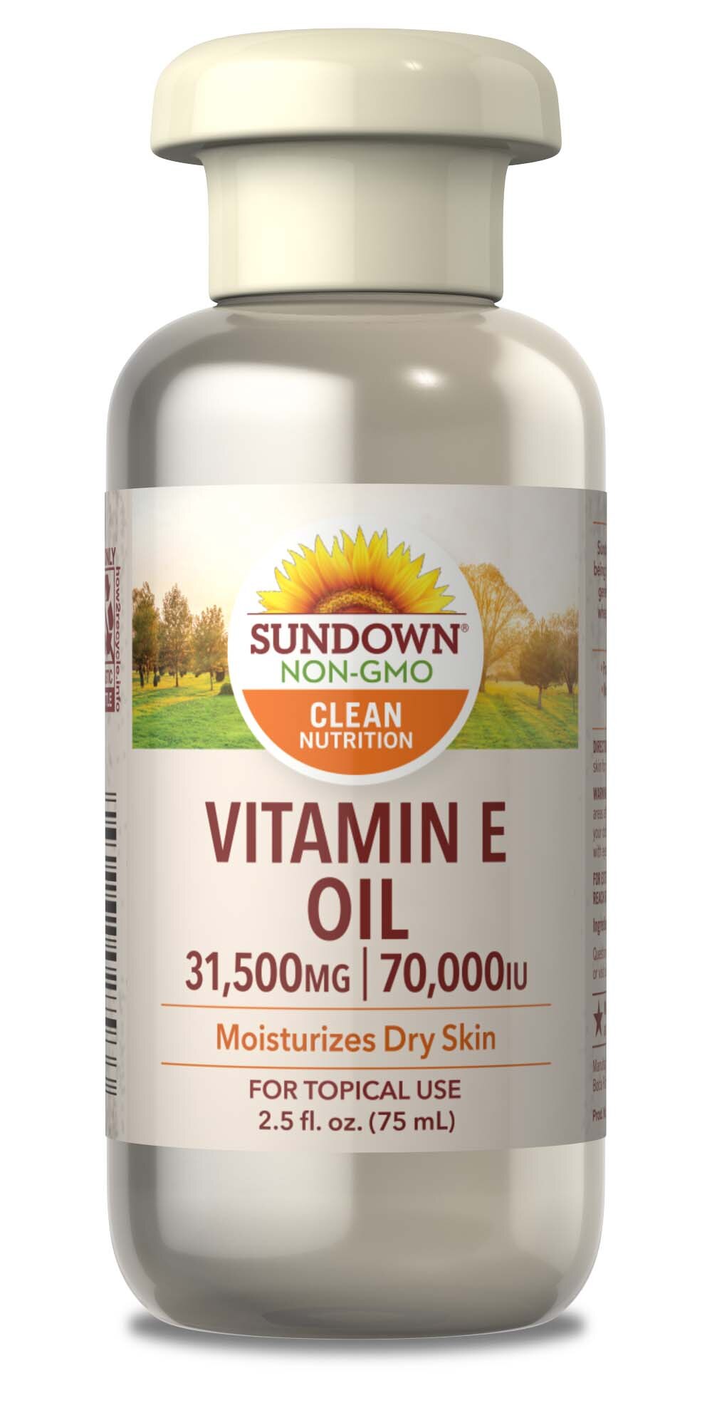 Sundown Naturals Pure - Aceite con vitamina E, 70000 IU, 2.5 oz