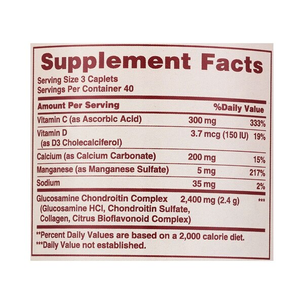 Sundown Glucosamine Chondroitin Tablets, 20 CT
