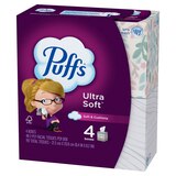 Puffs Ultra Soft Non-Lotion Facial Tissues, 4 ct, thumbnail image