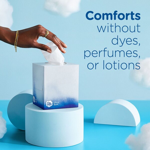 Puffs Ultra Soft Non-Lotion Facial Tissues, 4 ct
