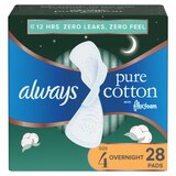 Always Pure Cotton FlexFoam Size 4 Pads with Wings, Unscented, 28 CT, thumbnail image