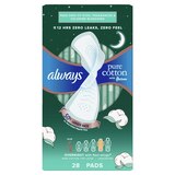 Always Pure Cotton FlexFoam Size 4 Pads with Wings, Unscented, 28 CT, thumbnail image