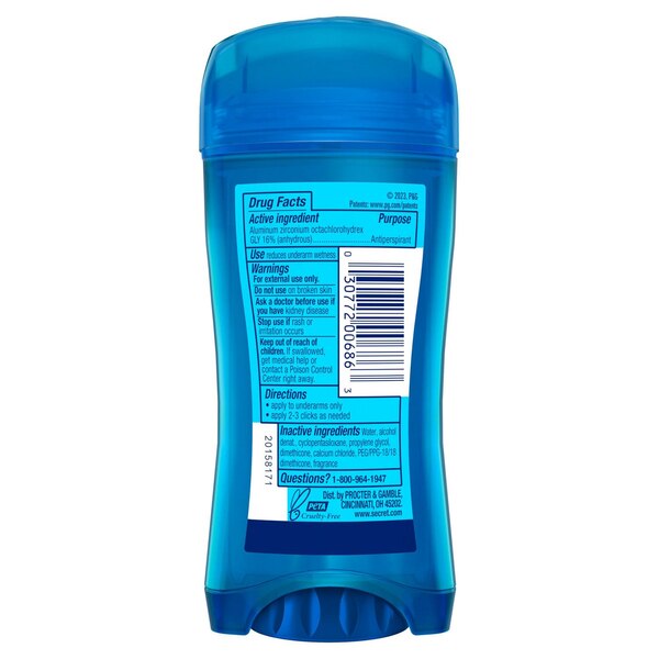Secret Outlast 48-Hour Clear Gel Antiperspirant & Deodorant Stick, Shower Fresh, 2.6 OZ
