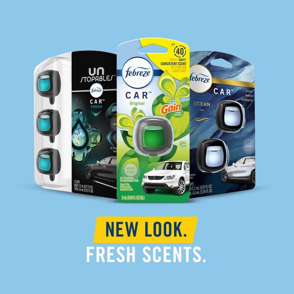 Febreze Car Air Freshener Vent Clip, Berry & Bramble Scent, 2 ct