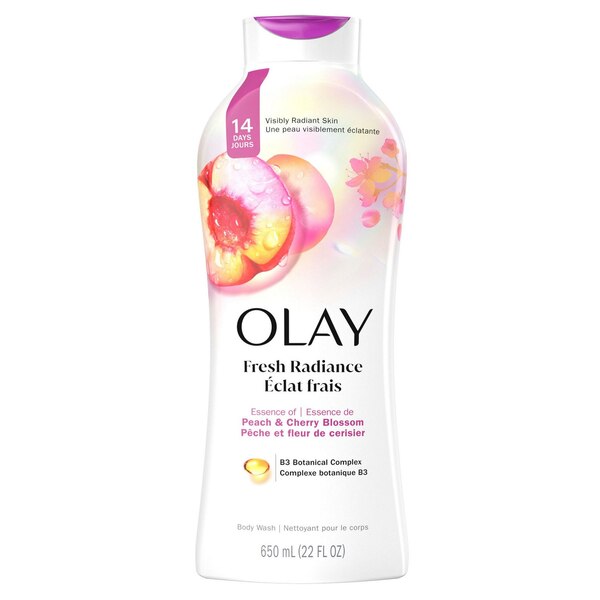 Olay Fresh Radiance Body Wash, Peach and Cherry Blossom, 22 fl oz