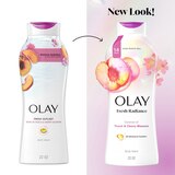 Olay Fresh Radiance Body Wash, Peach and Cherry Blossom, 22 fl oz, thumbnail image