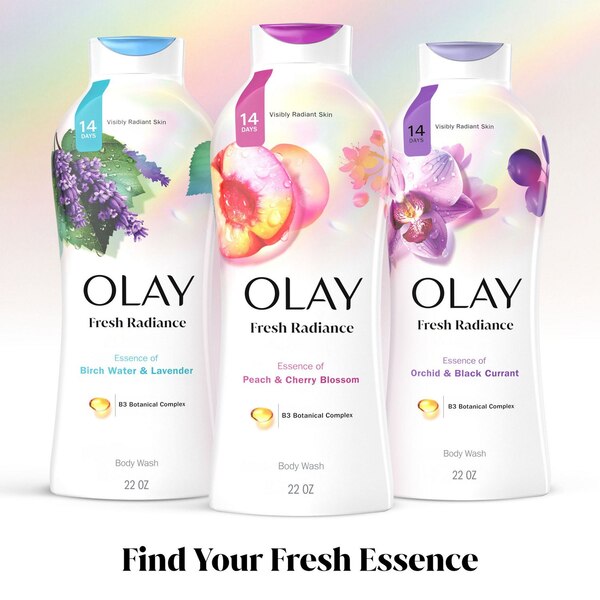 Olay Fresh Radiance Body Wash, Peach and Cherry Blossom, 22 fl oz