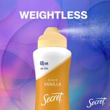 Secret 48-Hour Antiperspirant & Deodorant Dry Spray, Vanilla, 4.1 OZ, thumbnail image