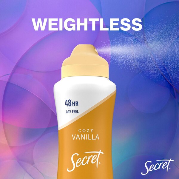 Secret 48-Hour Antiperspirant & Deodorant Dry Spray, Vanilla, 4.1 OZ