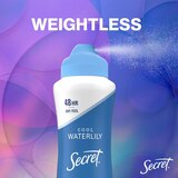 Secret 48-Hour Antiperspirant & Deodorant Dry Spray, Waterlily + Argan Oil, 4.1 OZ, thumbnail image