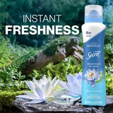 Secret 48-Hour Antiperspirant & Deodorant Dry Spray, Waterlily + Argan Oil, 4.1 OZ, thumbnail image 5 of 9