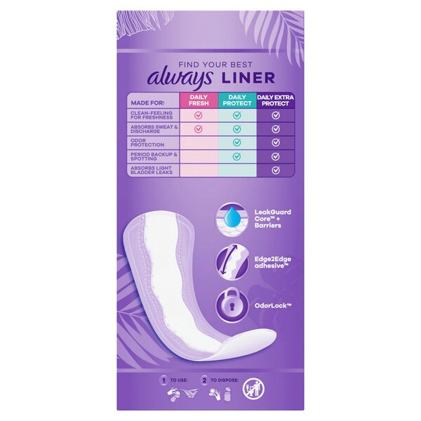 Always Pantiliner, Extra Long, 40 CT