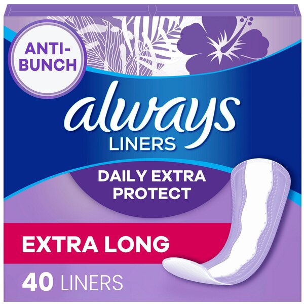 Always Pantiliner, Extra Long, 40 CT