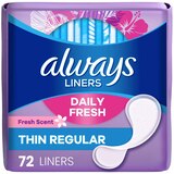 Always Thin Daily Panty Liners Regular, 72 CT, thumbnail image