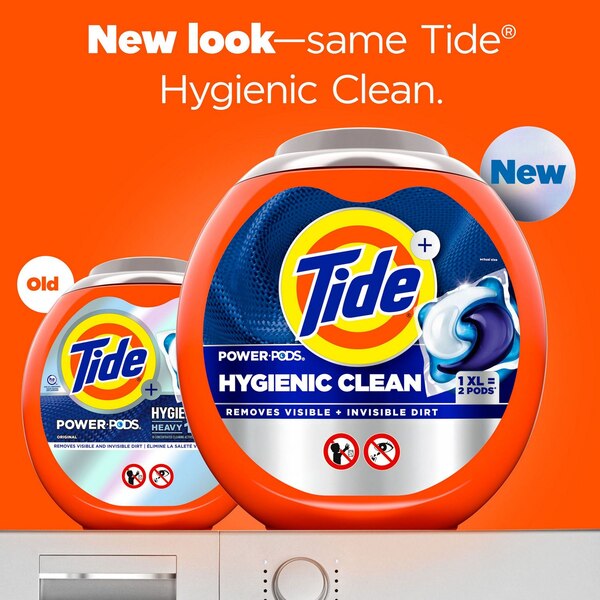 Tide Power XL PODS Hygienic Clean Liquid Laundry Detergent, Original Scent, 25 ct