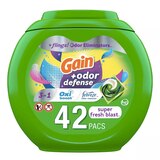 Gain Flings Laundry Detergent Pacs with Febreze Oxi and Odor Defense, Super Fresh, 42 ct, thumbnail image