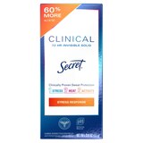 Secret Clinical Strength Invisible Solid Antiperspirant and Deodorant for Women, Stress Response, 2.6 OZ, thumbnail image