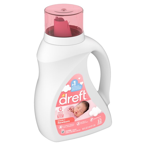 Dreft Stage 1: Newborn Baby Liquid Laundry Detergent, 46 OZ